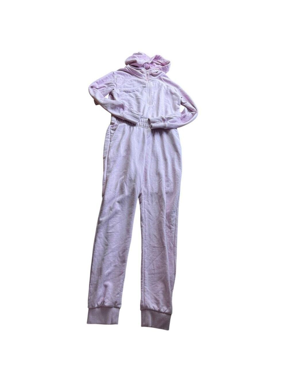Zella girls pink hooded jumpsuit size 10/12